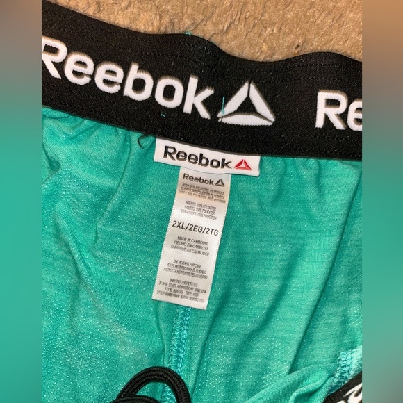 Reebok Men's Teal and Black Shorts size 2XL - Picture 3 of 4